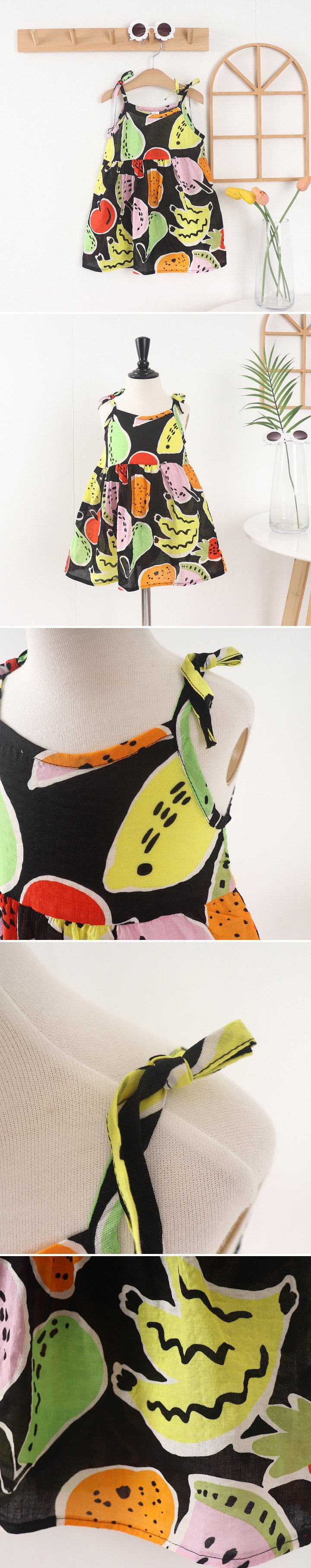 Jierang - Korean Children Fashion - #designkidswear - Banana Love Strap One-piece
