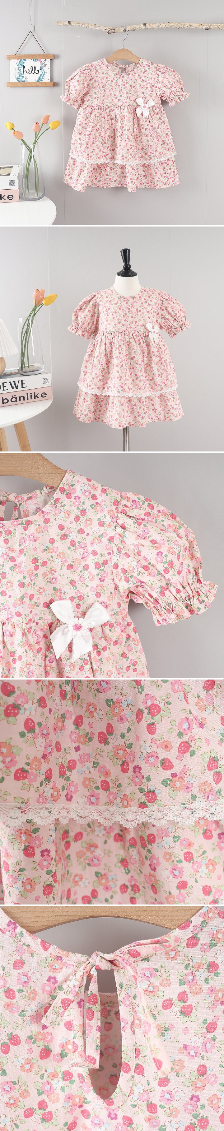 Jierang - Korean Children Fashion - #discoveringself - Honey Strawberry One-piece