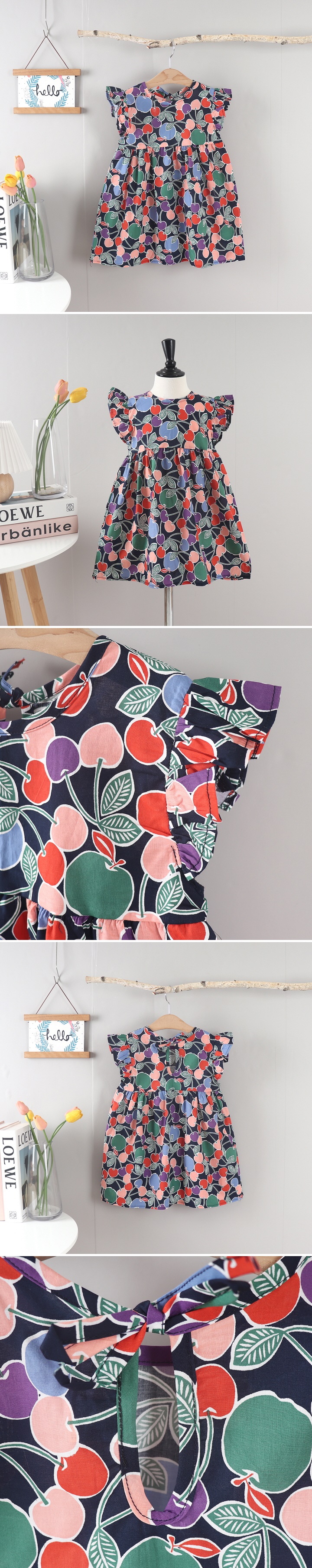 Jierang - Korean Children Fashion - #kidsshorts - Cherry Wing One-piece
