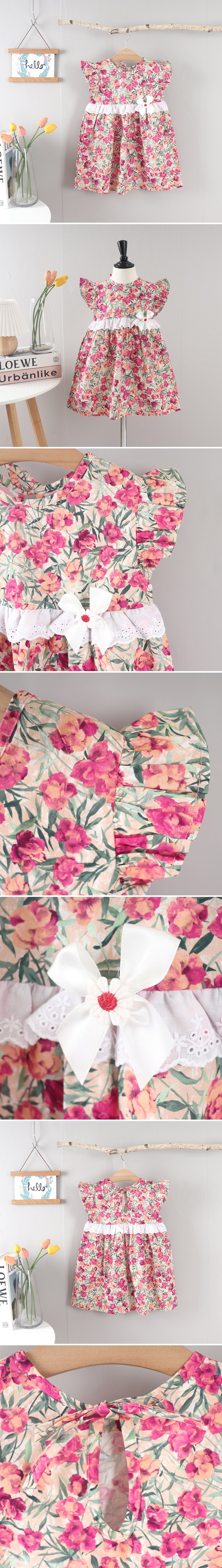Jierang - Korean Children Fashion - #kidzfashiontrend - Rose Wing One-piece