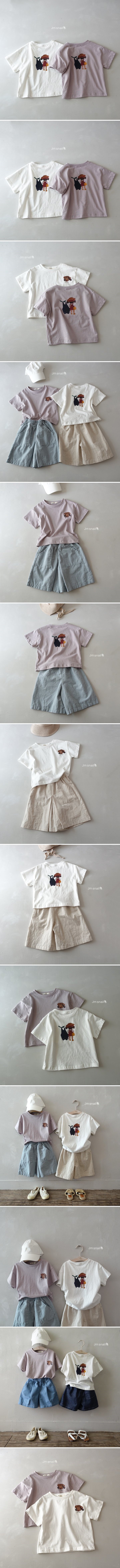 Jm Snail - Korean Children Fashion - #fashionkids - Organic Cotton Girl Tee