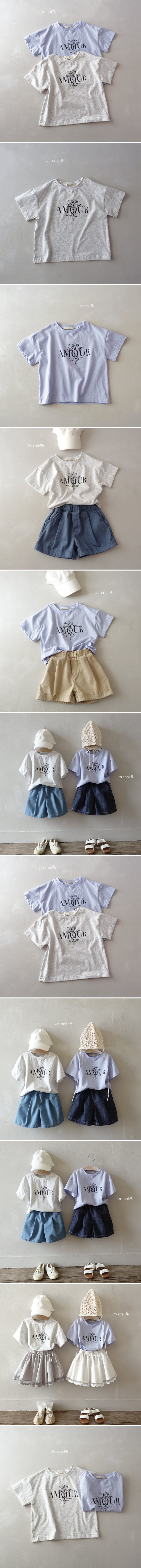 Jm Snail - Korean Children Fashion - #kidsshorts - Organic Silket Print Tee