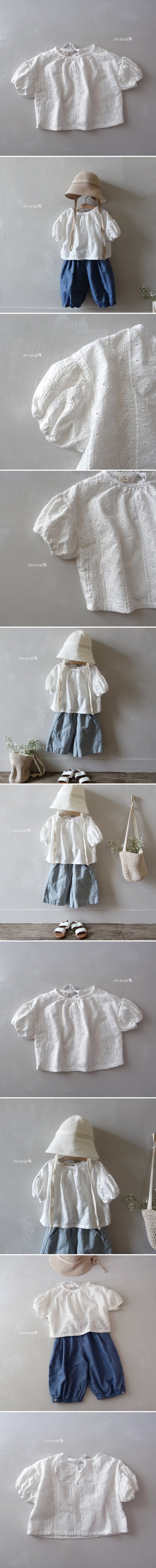 Jm Snail - Korean Children Fashion - #prettylittlegirls - Lace Punching Blouse