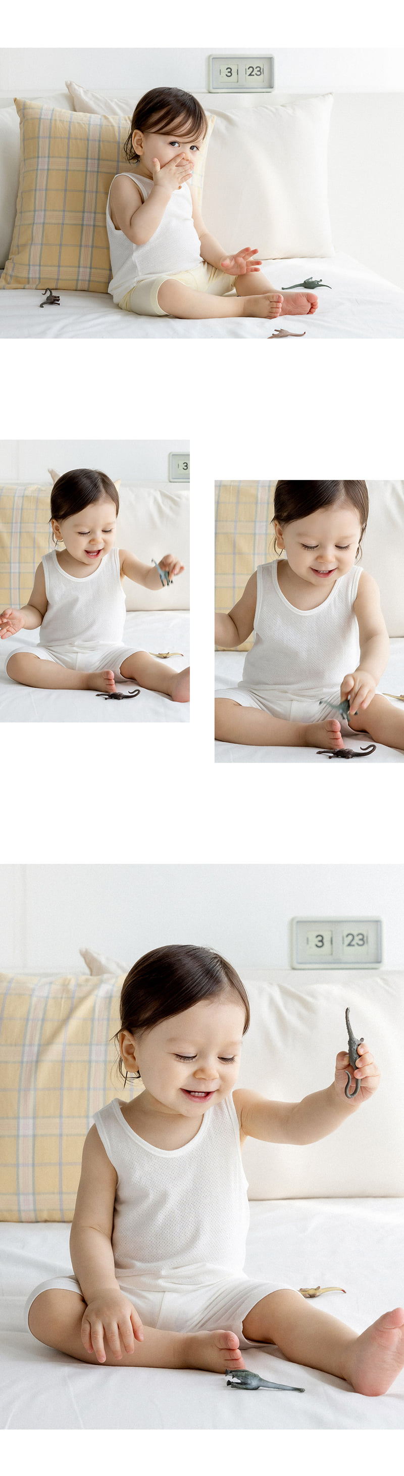 Kids Clara - Korean Baby Fashion - #babyboutique - Basic Mesh Undershirt 2-Piece Set - 6