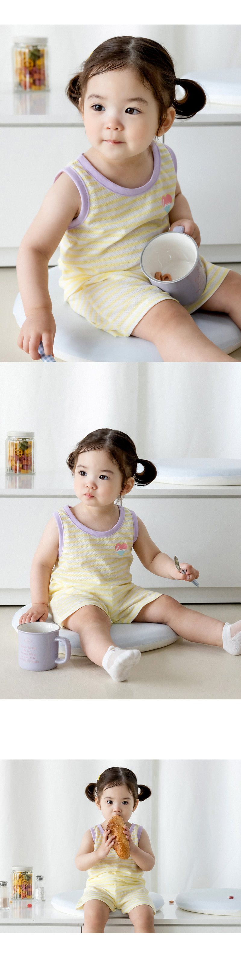 Kids Clara - Korean Baby Fashion - #babyboutique - Mesh Baby Sleeveless Easywear - 2