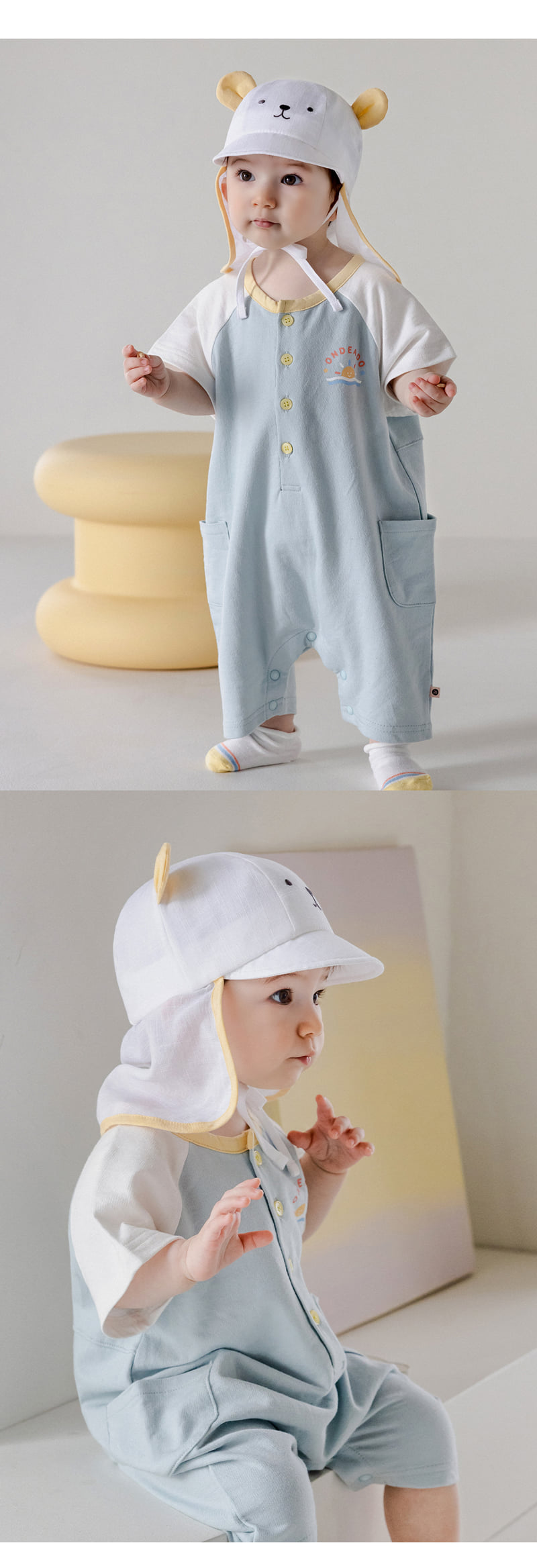 Kids Clara - Korean Baby Fashion - #babyfever - Baby Baby Flap Cap - 4