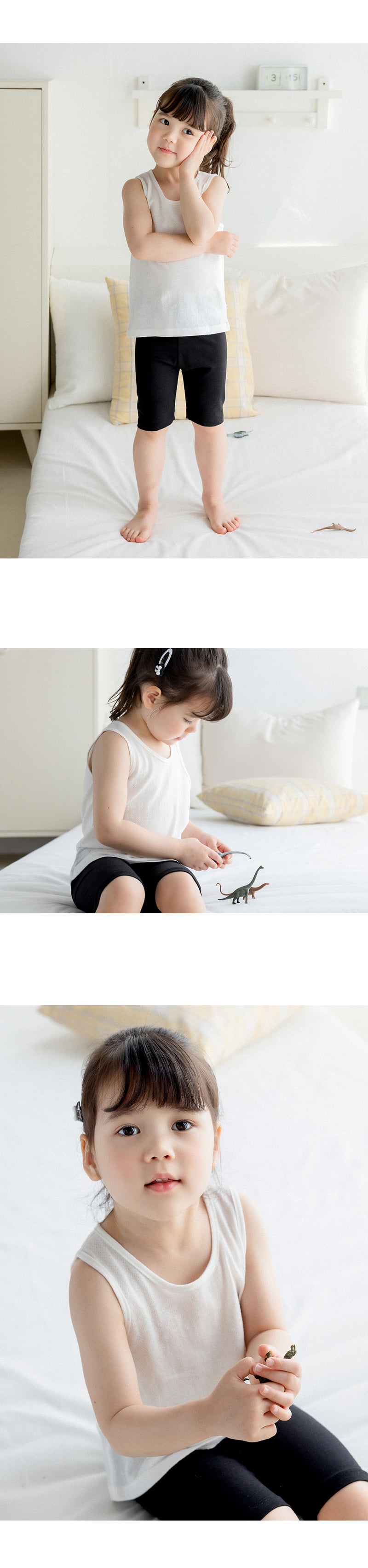 Kids Clara - Korean Baby Fashion - #onlinebabyboutique - Basic Mesh Undershirt 2-Piece Set - 4