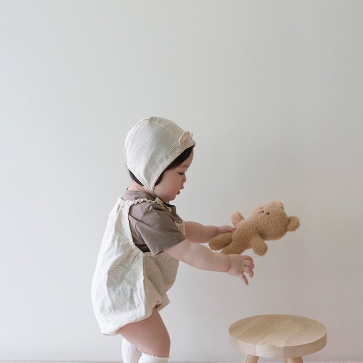 Lemonade - Korean Baby Fashion - #babyboutique - Cracker Overalls (Romper + Hat Set) - 12