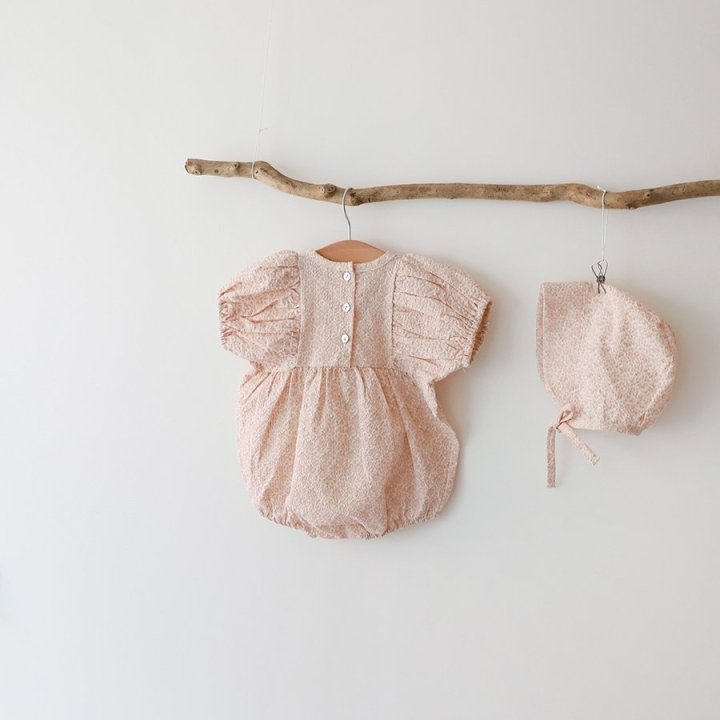 Lemonade - Korean Baby Fashion - #babyboutique - Watercolor (Romper + Hat Set) - 5