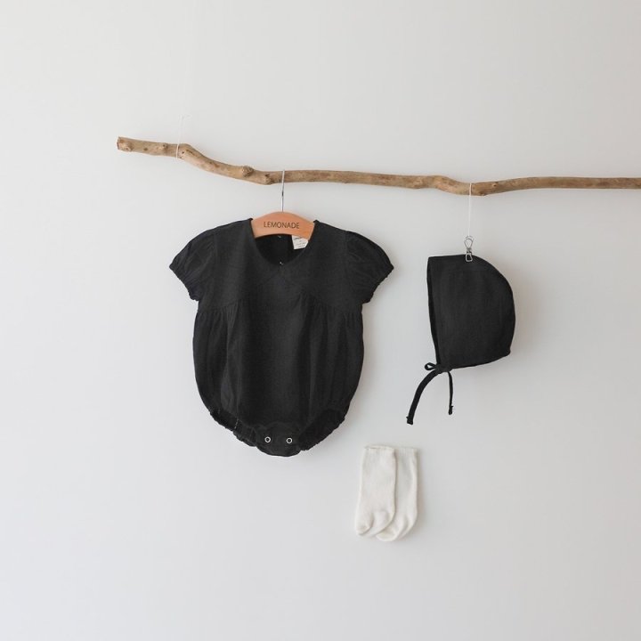 Lemonade - Korean Baby Fashion - #onlinebabyshop - Shalom (Romper + Hat Set) - 4