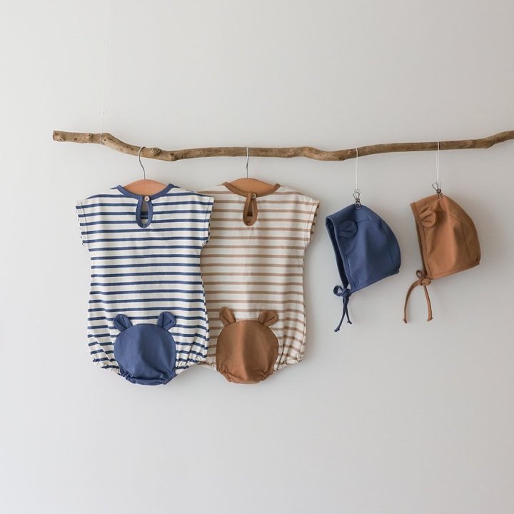 Lemonade - Korean Baby Fashion - #babyboutique - Koi Suit (Romper + Hat Set)