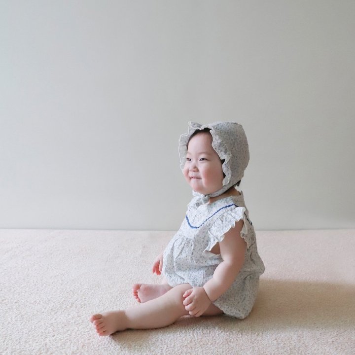 Lemonade - Korean Baby Fashion - #babyboutiqueclothing - Gypsophila (Romper + Hat Set) - 9