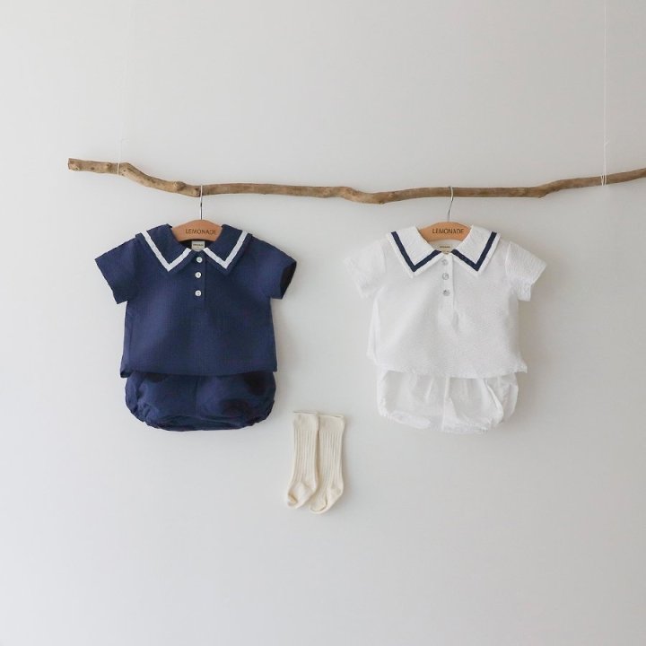 Lemonade - Korean Baby Fashion - #babyclothing - Embossed Set (Shirt + Shorts)