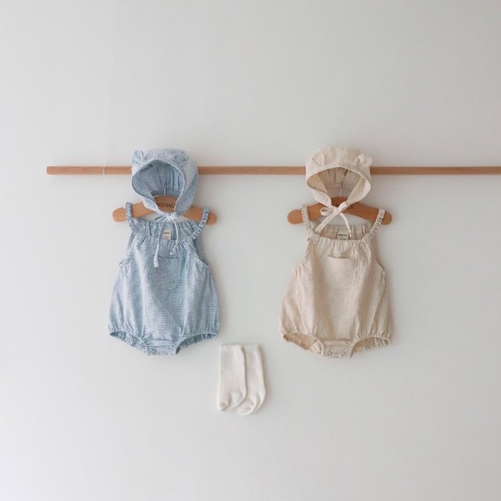 Lemonade - Korean Baby Fashion - #babyfashion - Cracker Overalls (Romper + Hat Set)