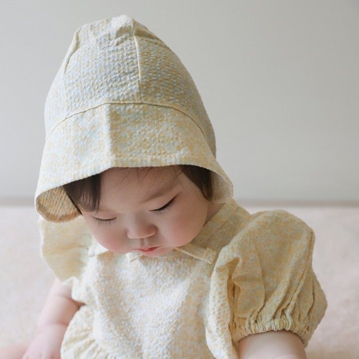 Lemonade - Korean Baby Fashion - #babyfashion - Watercolor (Romper + Hat Set) - 9