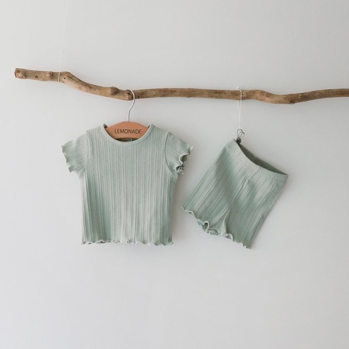 Lemonade - Korean Baby Fashion - #babyoninstagram - Macaron Set (Tee + Shorts) - 4