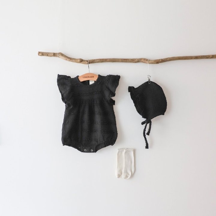 Lemonade - Korean Baby Fashion - #babyoutfit - Wedding (Romper + Hat Set) - 3