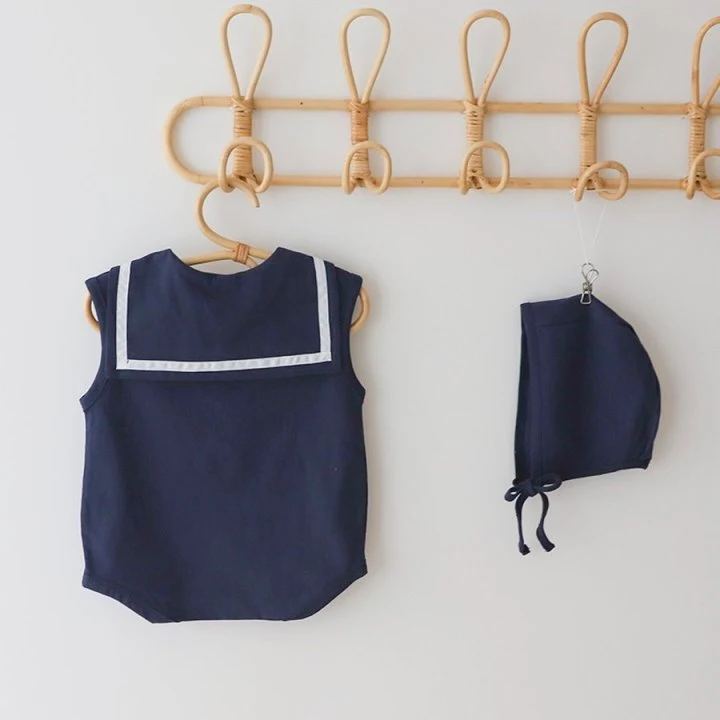 Lemonade - Korean Baby Fashion - #babyoutfit - Army Suit (Romper + Hat Set) - 7