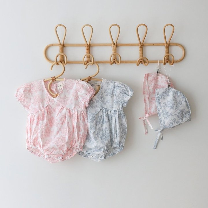 Lemonade - Korean Baby Fashion - #babyoutfit - Chica (Romper + Hat Set)