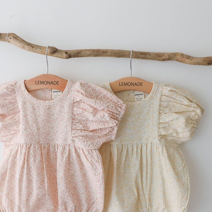 Lemonade - Korean Baby Fashion - #babyoutfit - Watercolor (Romper + Hat Set)