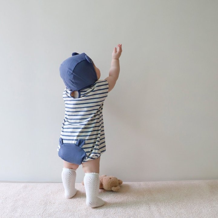 Lemonade - Korean Baby Fashion - #babyoutfit - Koi Suit (Romper + Hat Set) - 11