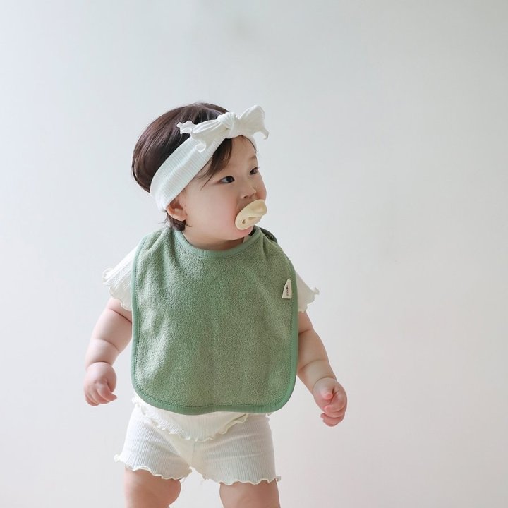 Lemonade - Korean Baby Fashion - #babyoutfit - Terry Square Bib - 10