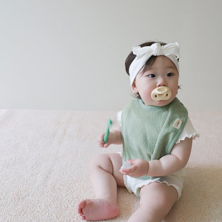 Lemonade - Korean Baby Fashion - #babyoutfit - Terry Square Bib - 9