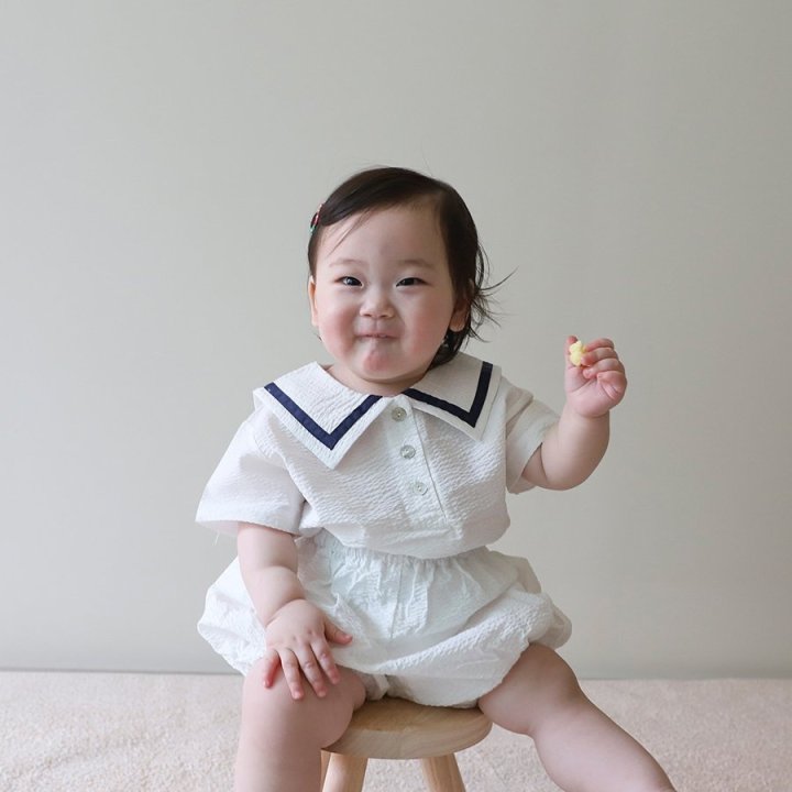 Lemonade - Korean Baby Fashion - #onlinebabyboutique - Embossed Set (Shirt + Shorts) - 11
