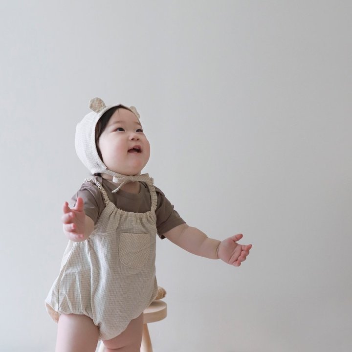 Lemonade - Korean Baby Fashion - #onlinebabyboutique - Cracker Overalls (Romper + Hat Set) - 10