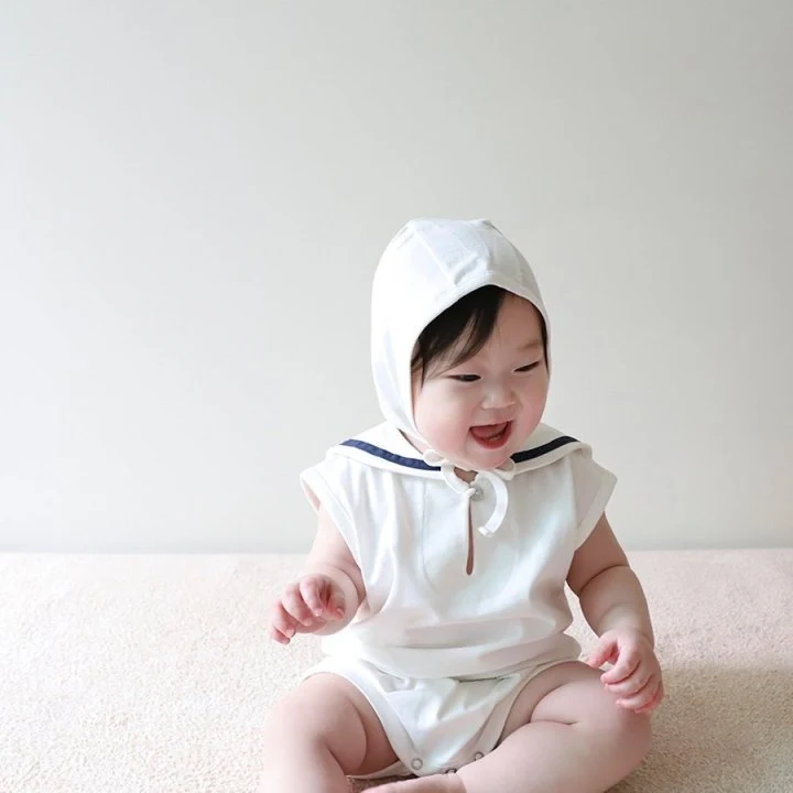 Lemonade - Korean Baby Fashion - #onlinebabyboutique - Army Suit (Romper + Hat Set) - 9