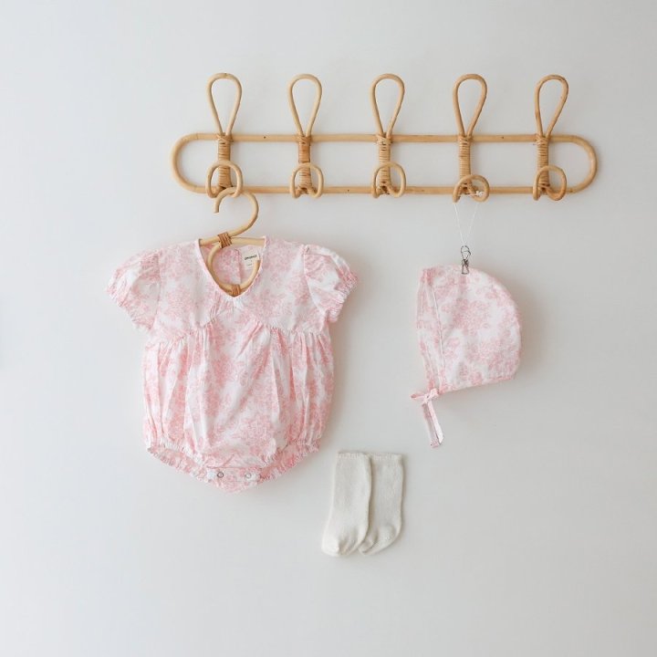 Lemonade - Korean Baby Fashion - #onlinebabyshop - Chica (Romper + Hat Set) - 5