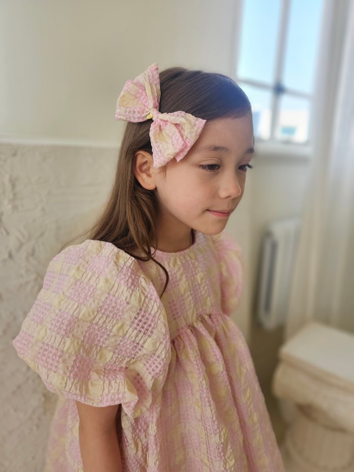 Lenua - Korean Children Fashion - #Kfashion4kids - Shine Check Claw Clip - 7