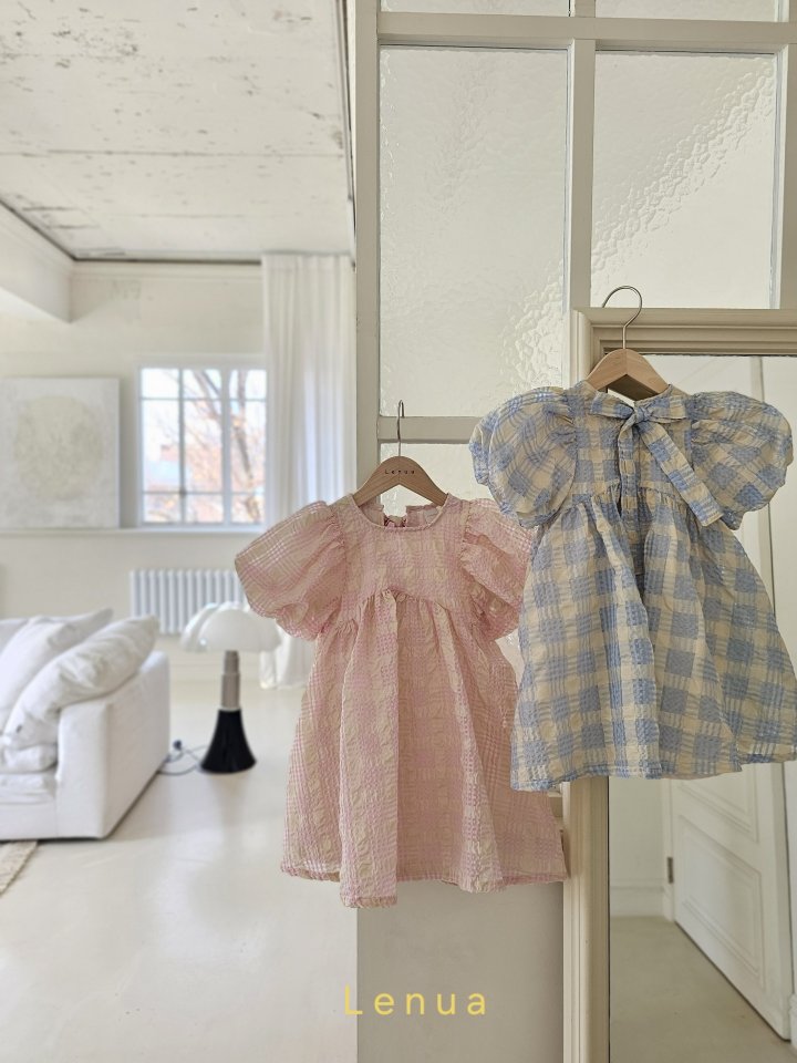 Lenua - Korean Children Fashion - #Kfashion4kids - Shine Check One-piece - 2
