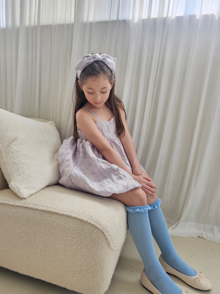 Lenua - Korean Children Fashion - #childofig - Ribbon Jacquard One-piece - 9