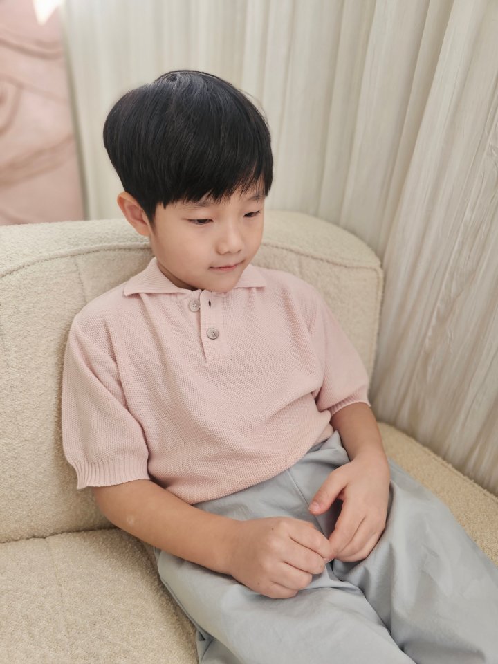 Lenua - Korean Children Fashion - #designkidswear - Raoul Collar Knit Tee - 12