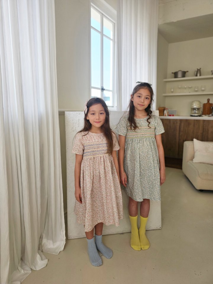 Lenua - Korean Children Fashion - #discoveringself - Cherry Shirred One-piece - 9