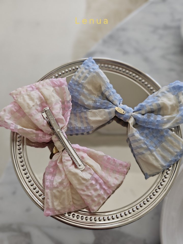 Lenua - Korean Children Fashion - #fashionkids - Shine Check Claw Clip - 3
