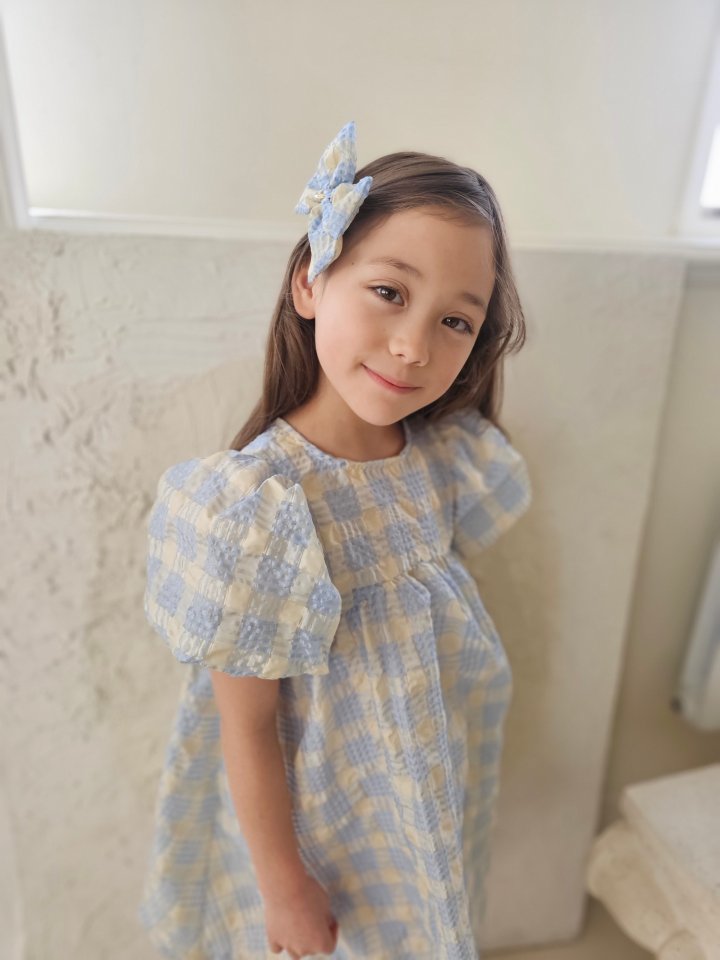 Lenua - Korean Children Fashion - #magicofchildhood - Shine Check Claw Clip - 9