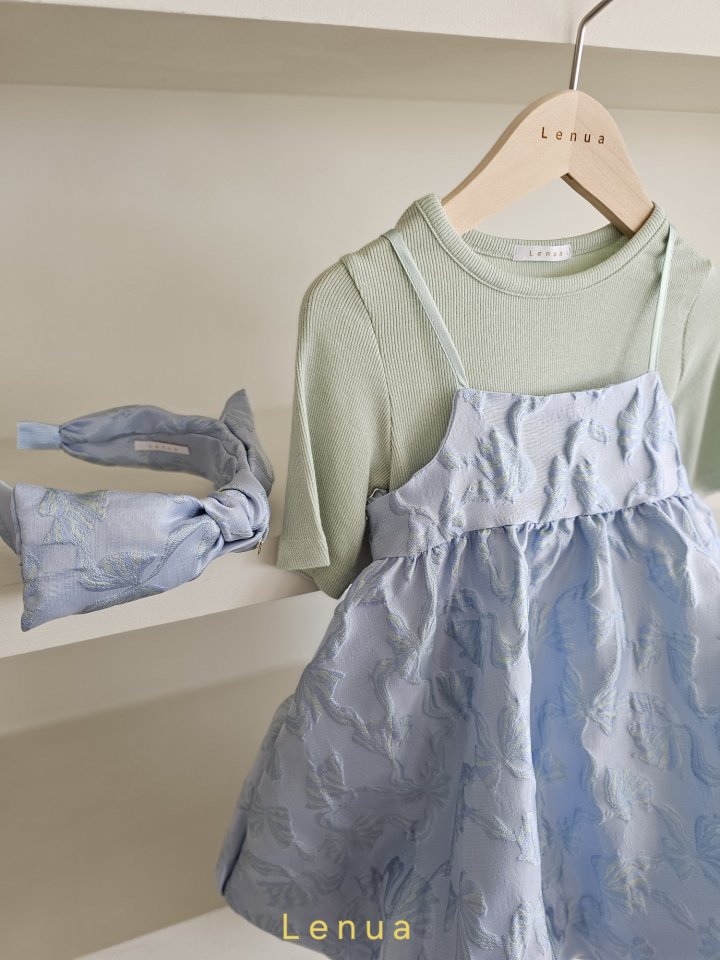 Lenua - Korean Children Fashion - #minifashionista - Ribbon Jacquard One-piece - 6