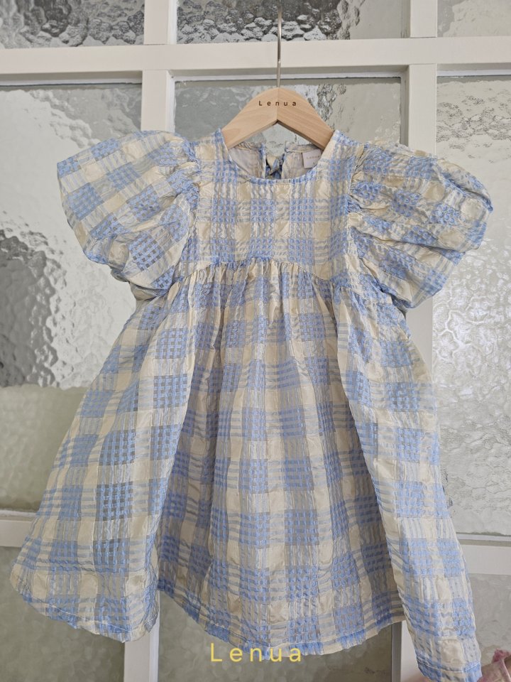 Lenua - Korean Children Fashion - #minifashionista - Shine Check One-piece - 5