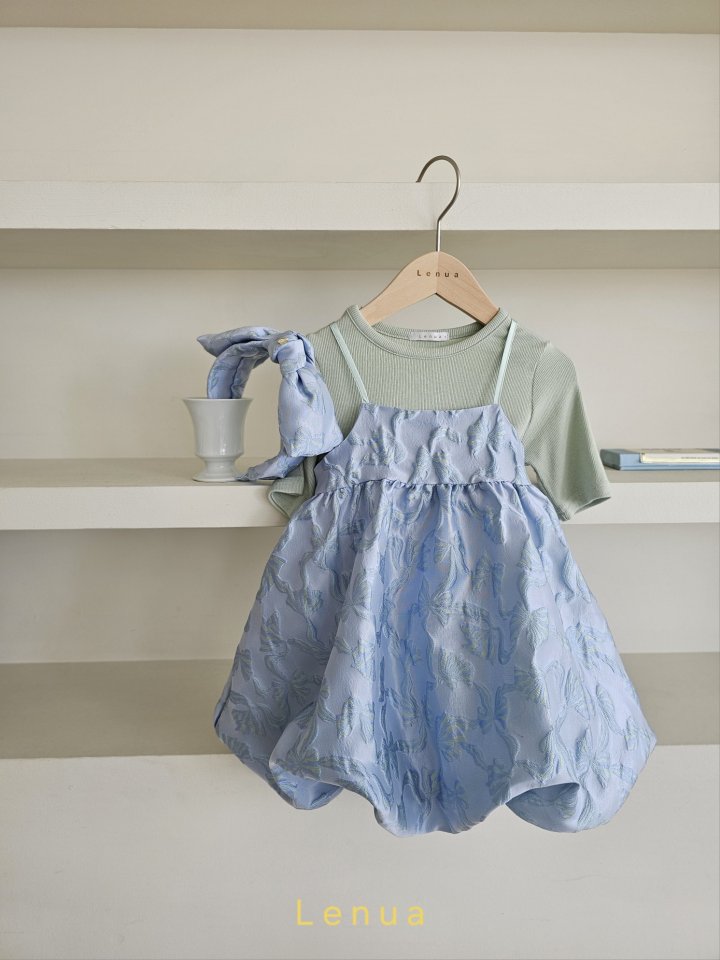 Lenua - Korean Children Fashion - #prettylittlegirls - Ribbon Jacquard One-piece - 7