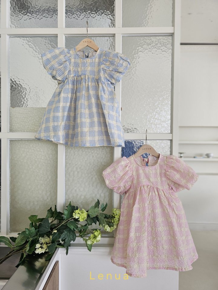 Lenua - Korean Children Fashion - #prettylittlegirls - Shine Check One-piece - 6