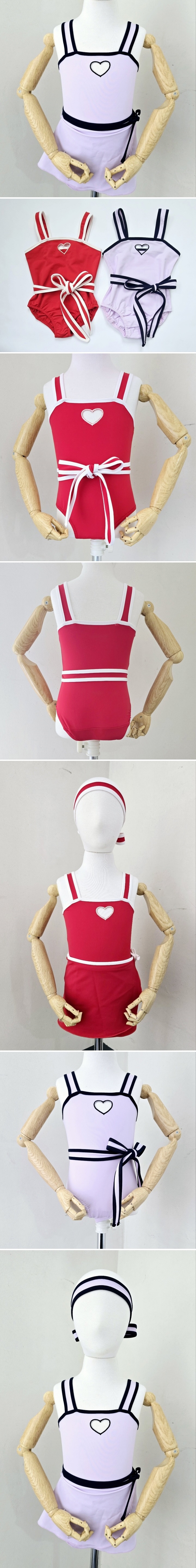 Lilas - Korean Children Fashion - #littlefashionista - Heart Swimsuit - 2
