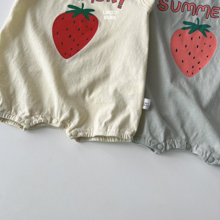 Lindo - Korean Baby Fashion - #babyfashion - Bebe Strawberry Suit - 5