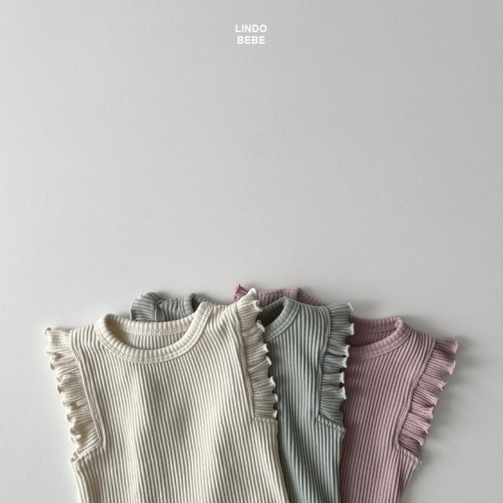 Lindo - Korean Baby Fashion - #babyoutfit - Bebe Ruffle Ribbed Tee - 5
