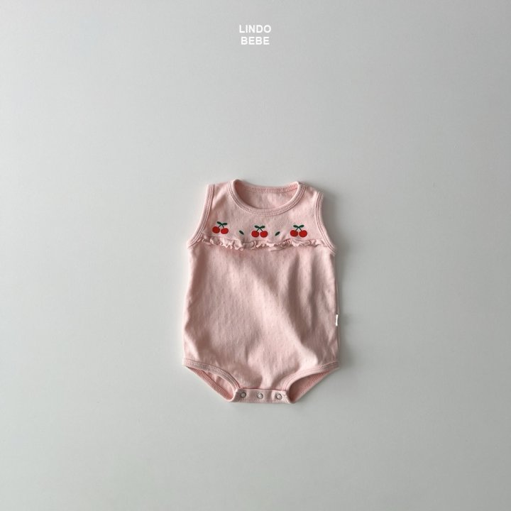 Lindo - Korean Baby Fashion - #babyoutfit - Bebe Cherry Frill Bodysuit - 3
