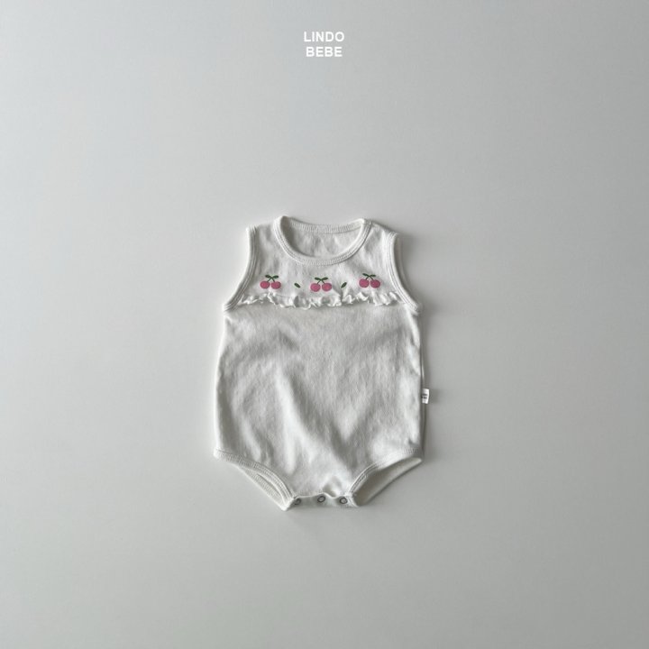 Lindo - Korean Baby Fashion - #babyoutfit - Bebe Cherry Frill Bodysuit - 4