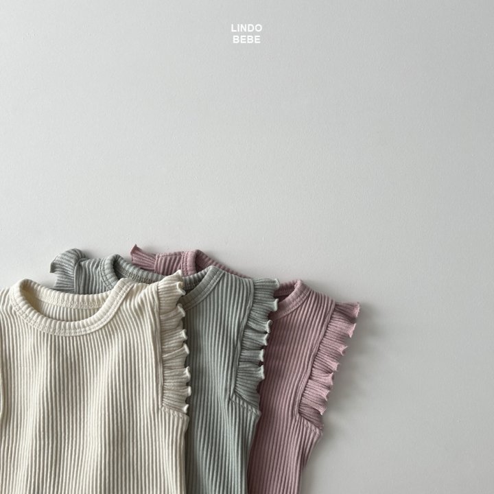 Lindo - Korean Baby Fashion - #babywear - Bebe Ruffle Ribbed Tee - 6