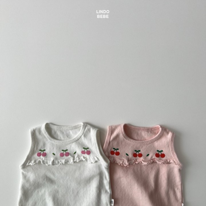 Lindo - Korean Baby Fashion - #babywear - Bebe Cherry Frill Bodysuit - 5