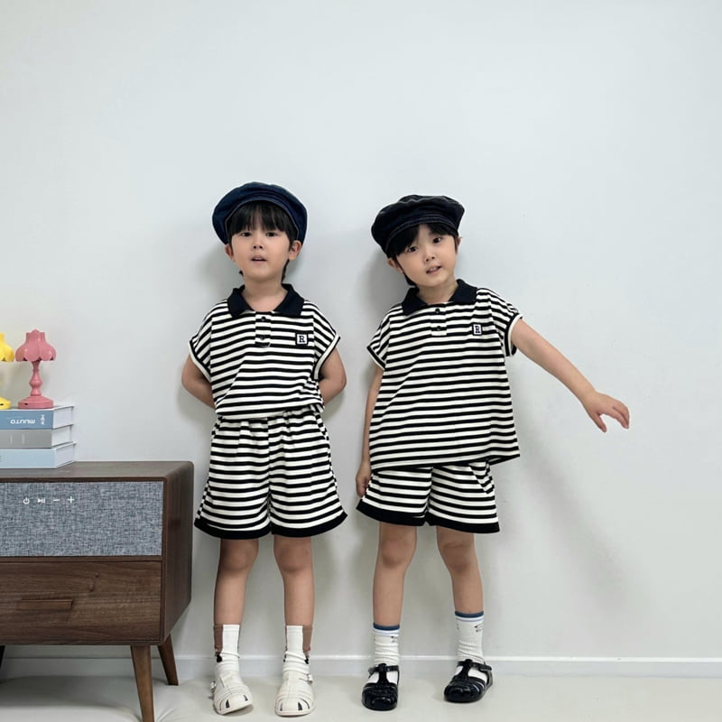 Little Rabbit - Korean Children Fashion - #discoveringself - Collar Stripe Set - 5